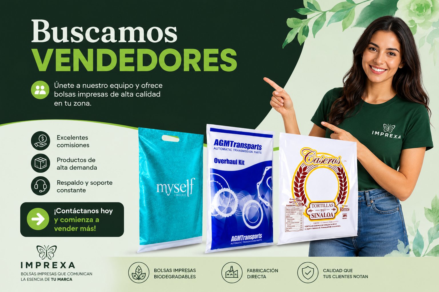 Imprexa busca vendedores y distribuidores de bolsa impresa