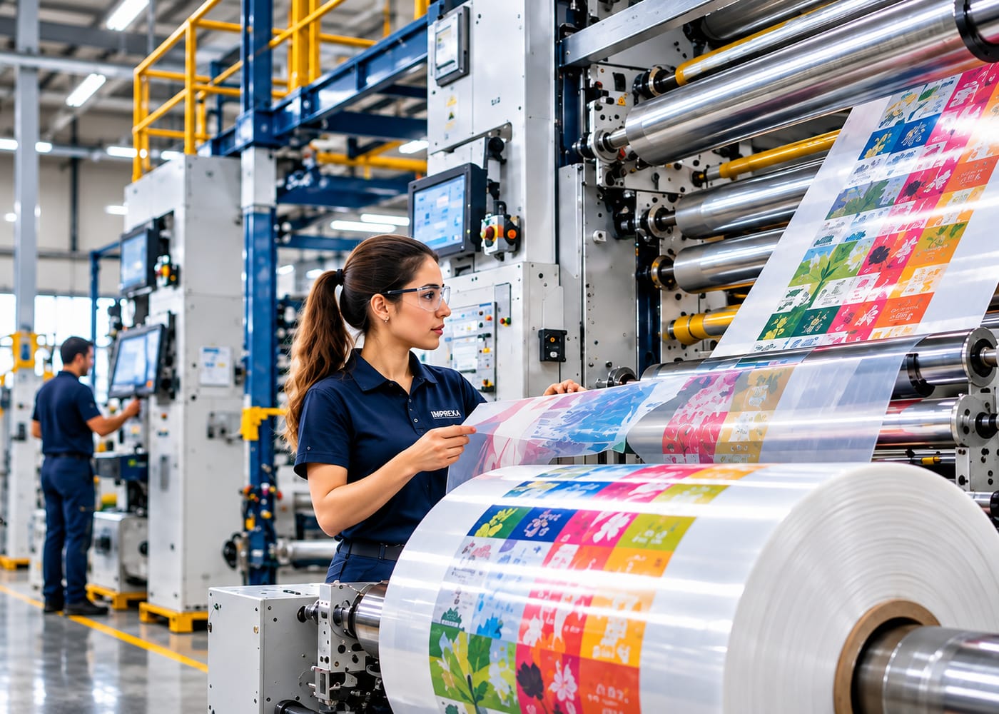 Impresión de bolsas impresas en la planta de Imprexa en Guadalajara